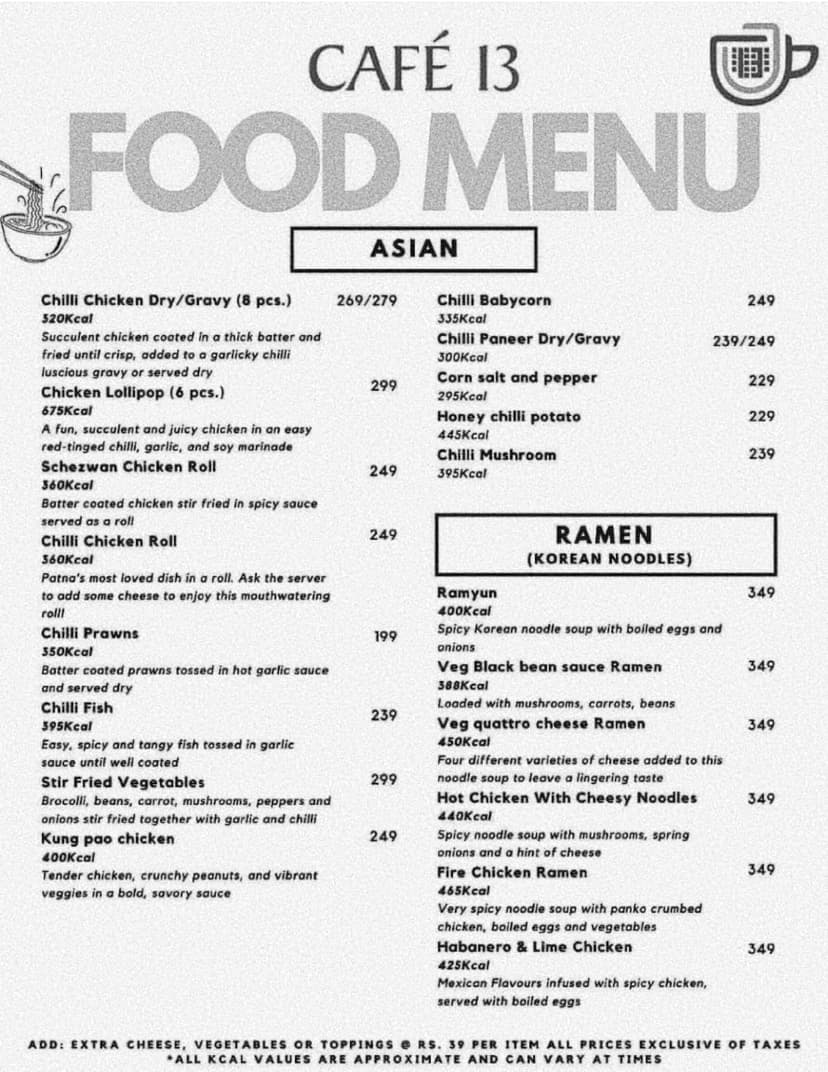 Traditional text-only restaurant menu